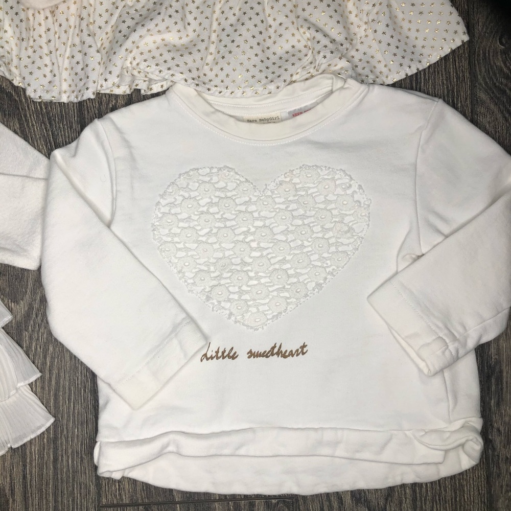 Beautiful lot of toddler girl white sweaters - Picture 4 of 7